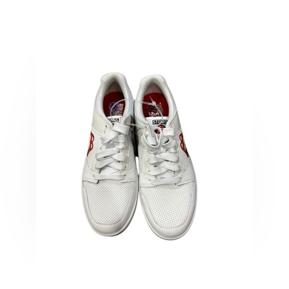 Skechers White Sneakers with Classic Design and Iconic Rolling Stones Logo 10.5 - Picture 5 of 10